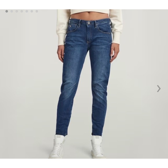 G-Star Denim - G-Star Arc 3D Low Waist Boyfriend Jeans – Dark Blue Wash – Size 31W x 30L – NWT